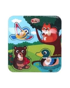Развивающая игрушка Mapacha Вкладыши. Лесная полянка / 962008