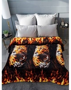 Плед PAVLine Леопард на черном 200x220 Pavline