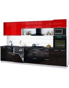 Кухонный гарнитур Интерлиния Мила Gloss 3.5-ПМ1-2