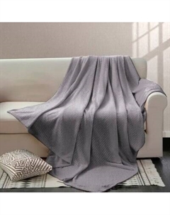 Плед Бояртекс Велсофт с тиснением 190гр Зигзаг Серая чайка 16-3803