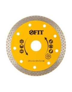 Отрезной диск алмазный FIT Универсальный 125x1.6x10x22.2мм / 37532 Fit