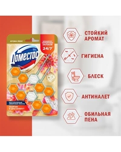 Чистящее средство для унитаза Domestos Power 5. Экзотический букет Дуо