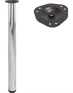 Опора мебельная AKS круглая d60 h710 винт М12 Aks