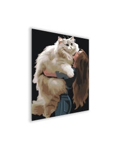 Картина по номерам PaintLine Девушка с котом / 2037903462558 Paintline