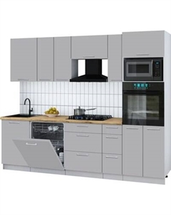 Кухонный гарнитур Интерлиния Мила Gloss 2.6-ПМ1