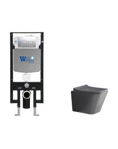 Унитаз подвесной с инсталляцией WeltWasser Amberg 497 + Gelbach 041 MT-GR + Amberg RD-CR Weltwasser