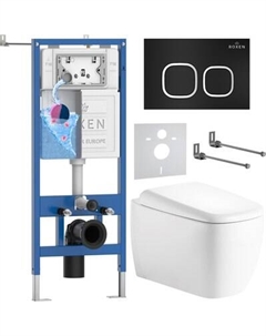 Унитаз подвесной с инсталляцией Roxen StounFix Dual Fresh 968515
