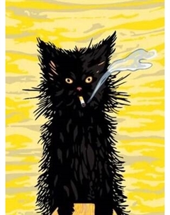 Картина по номерам PaintLine Кот с сигаретой / PL-00271 Paintline