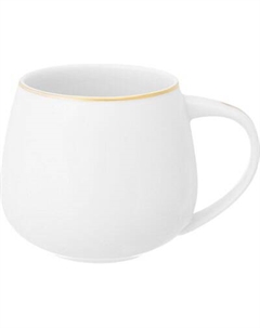 Чашка Elan Gallery New Bone China Белая с золотом / 420746 Elan gallery