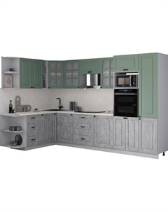 Кухонный гарнитур Интерлиния Мила Деко 1.88x3.2 LV