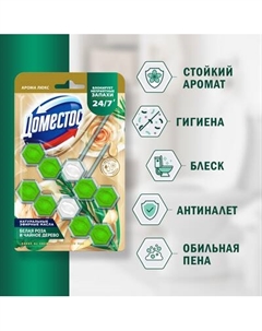 Чистящее средство для унитаза Domestos Power 5. Свежесть зеленого чая Дуо