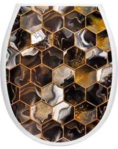 Сиденье для унитаза Еврокомфорт Океан Lux Абстракция соты 003770