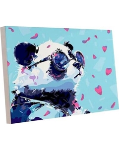 Картина по номерам PaintLine Панда в очках / PL-00369 Paintline