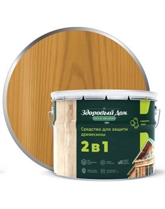 Защитно-декоративный состав Здоровый дом 2в1 Дуб