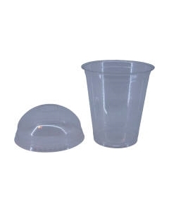 Набор одноразовых стаканов Gecko ПП 375мл с купольной крышкой 90мм