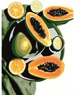 Картина по номерам PaintLine Папайя на столе / PL-00115 Paintline