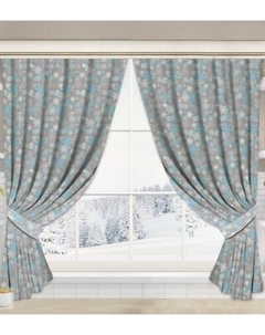 Комплект штор АртПостель Льдинка для кухни с подхватом Ш.145.180 Артпостель