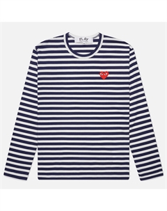 Мужской лонгслив Red Emblem Striped Comme des garçons play