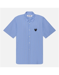 Мужская рубашка Black Emblem Striped Short Sleeve Comme des garçons play