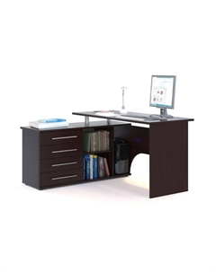 Стол компьютерный Сокол КСТ-109Л венге левый Сокол-мебель