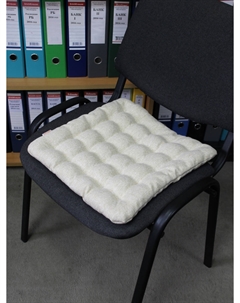 Подушка на стул ECOLOGY SEAT 40*40*5,лузга гречихи, бежевый, 25-955 Матех