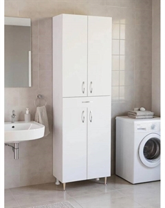 Шкаф - пенал напольный для ванной комнаты «», 1 ящик, 1910×600×266 мм, цвет белый Клик мебель