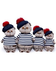 Мягкая игрушка «Басик» в тельняшке и берете, 22 см Басик и ко