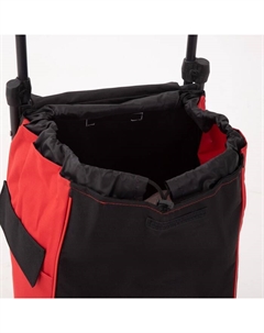 Сумка-тележка хозяйственная на шнуре, наружный карман, цвет чёрный/красный Istok