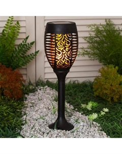 Садовый светильник на солнечной батарее «Факел», 12 × 50 × 12 см, эффект пламени Uniel