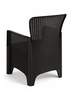 Кресло садовое «Ротанг Лайт», пластик, 62×58.5×85 см, до 106 кг, мокко Альтернатива