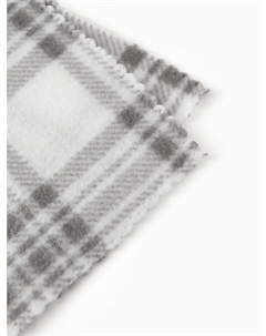 Плед флисовый «. Клетка», 150×130 см, флис 160 г/м², чёрно-белый Экономь и я