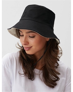 Панама двусторонняя, цвет чёрный, бежевый, размер 56 Minaku