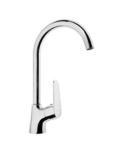 Смеситель для кухни Accoona A4569, однорычажный, силумин, хром