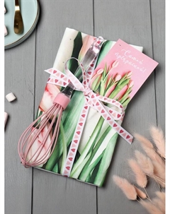 Набор подарочный «Весеннее настроение» полотенце 40×73 см, венчик кухонный. Этель