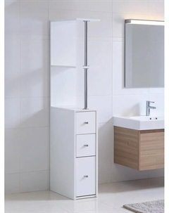 Тумба напольная для ванной комнаты «Вега 2005», 3 ящика, 480×230×1610 мм, цвет белый Alterna