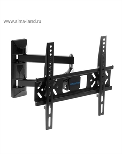 Кронштейн Kromax PIXIS-XS, для ТВ, наклонно-поворотный, 22-55", 95-423 мм от стены, чёрный