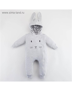 Комбинезон "Зайчик", серый, рост 62-68 см Крошка я