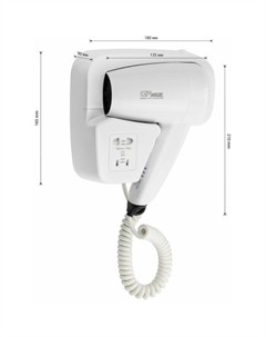 Фен GFmark 6810, настенный, 1200 Вт, 2 режима. белый Gfmark