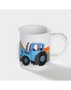 Кружка детская «», 240 мл, керамика, белая Синий трактор