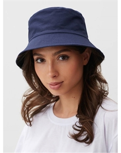 Панама женская однотонная, двусторонняя, цвет синий, чёрный, размер 56-58 Minaku