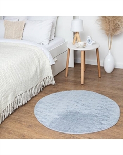 Ковер "Zig-Zag" Ø 100 см, серый, 70% хлопок, 30% п/э, 1500 г/м2 Этель