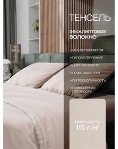 Постельное бельё дуэт «», тенсель, бежевое Этель