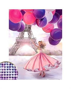 Алмазная мозаика с частичным заполнением на подрамнике «Париж» 30х40 см Школа талантов