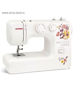 Швейная машина Janome Sew Dream 510, 35 Вт, 15 операций, полуавтомат, белая