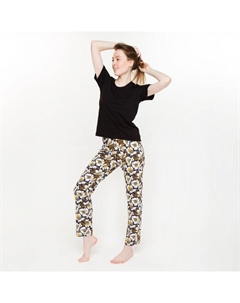 Комплект женский (футболка, брюки), цвет чёрный, размер 44 Tusi