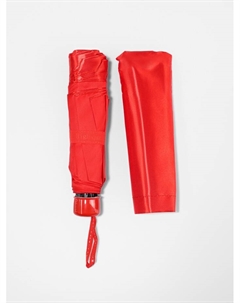 Зонт механический «Однотон», сатин, 4 сложения, 8 спиц, R=49/56 см, d=98 см, красный Qf