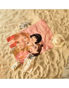 Полотенце пляжное Girls power 96х146 см, 100% хлопок Этель