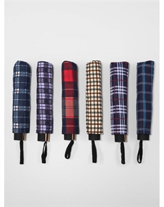 Зонт механический «Клетки», эпонж, 4 сложения, 10 спиц, R=53/61 см, d=106 см, МИКС Qf