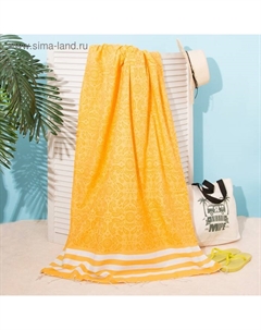 Полотенце - пештемаль для ванны «. Персия», 90×170 см, жёлтое Этель