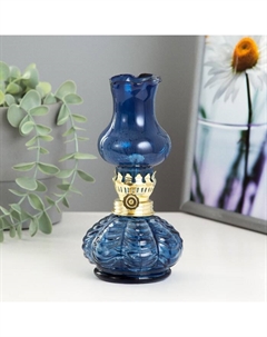 Керосиновая лампа декоративная "Алладин" синий 8*8*18 см Risalux